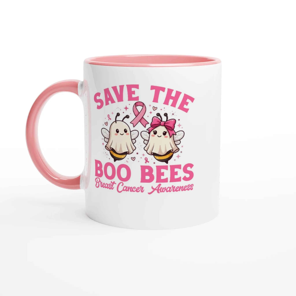 Save the Boo Bees Breast Cancer Awareness Mug – 11oz Ceramic Coffee Cup
