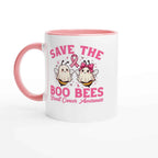 Save the Boo Bees Breast Cancer Awareness Mug – 11oz Ceramic Coffee Cup