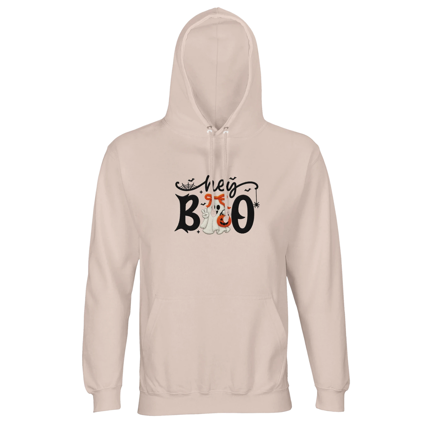 Hey Boo Halloween Unisex Hoodie – Sustainable Cotton Blend Pullover