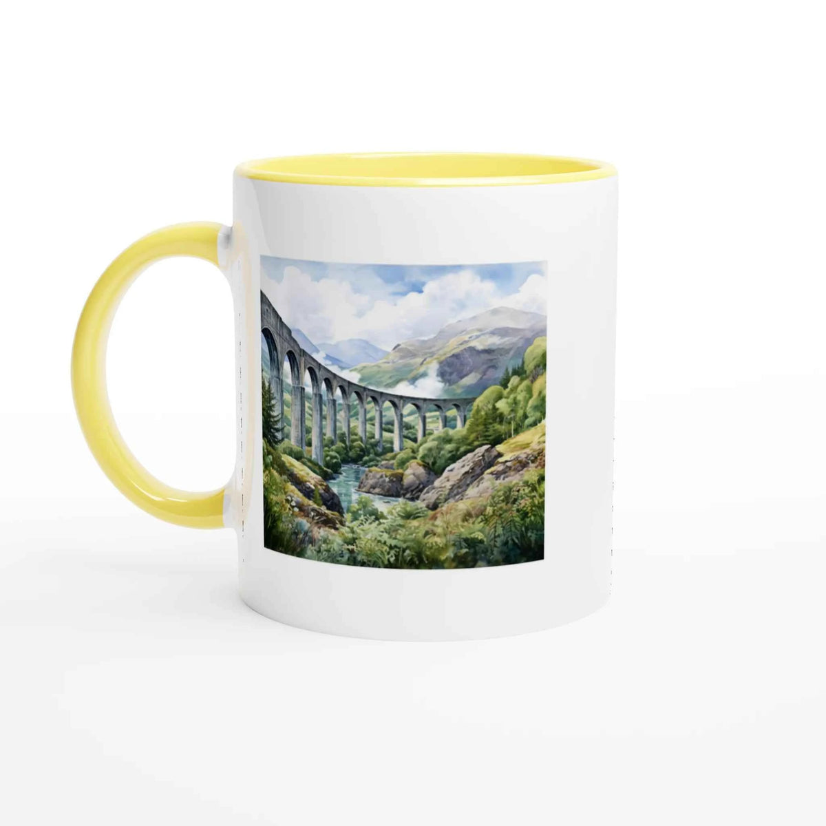 Scotland Watercolour Ceramic Mug – Personalised Scottish Landscape Design