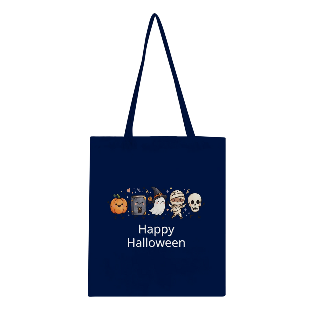 Personalised Cute Halloween Tote Bag - Custom Cotton Shopper