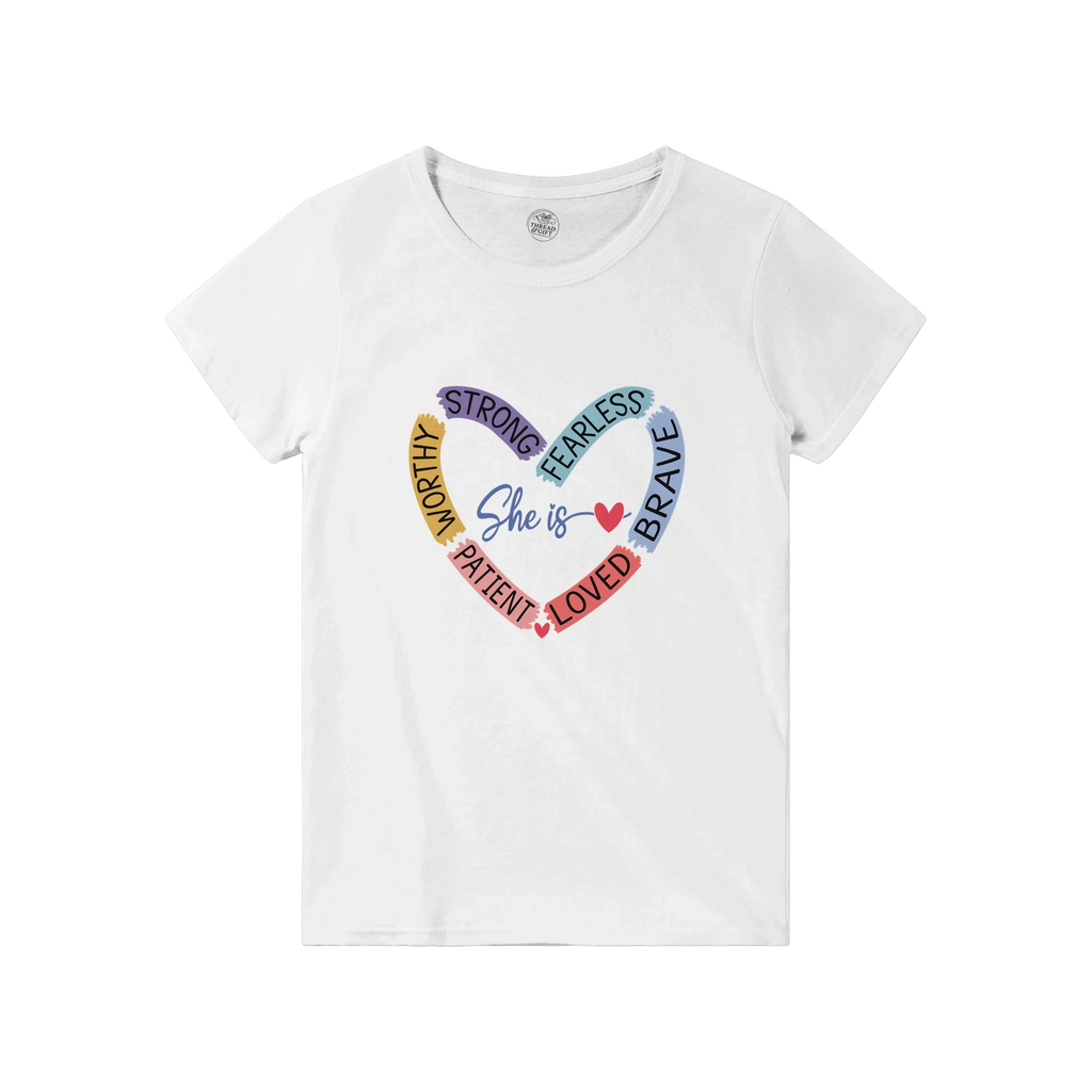 She is Heart Affirmation T-Shirt – Premium Graphic Tee