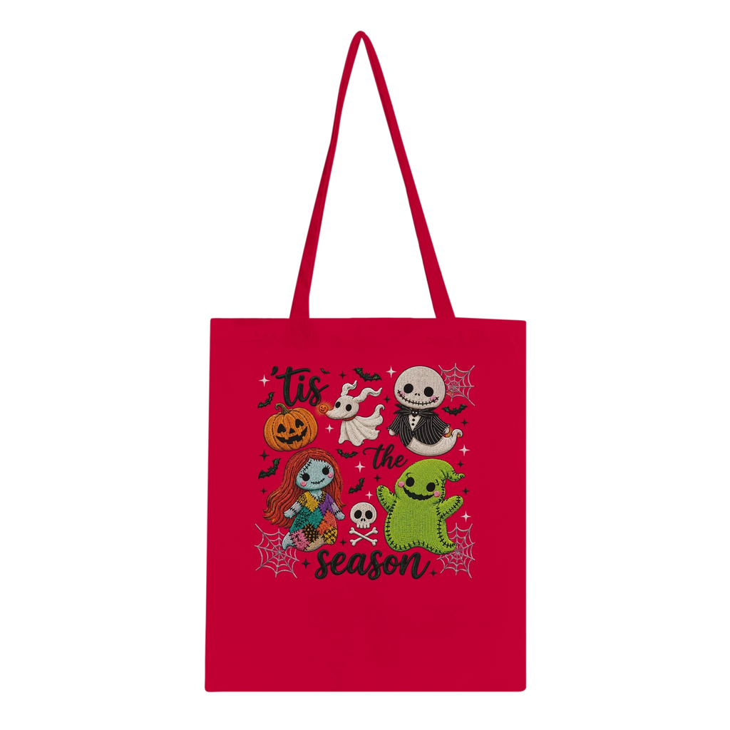 'Tis The Season Nightmare Before Christmas Tote Bag - 100% Cotton Eco-Friendly Shopper
