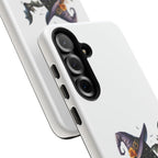 Halloween Witch Initial Phone Case - Letter A Pumpkin, Bat & Potion Cute Fall Phone Cover