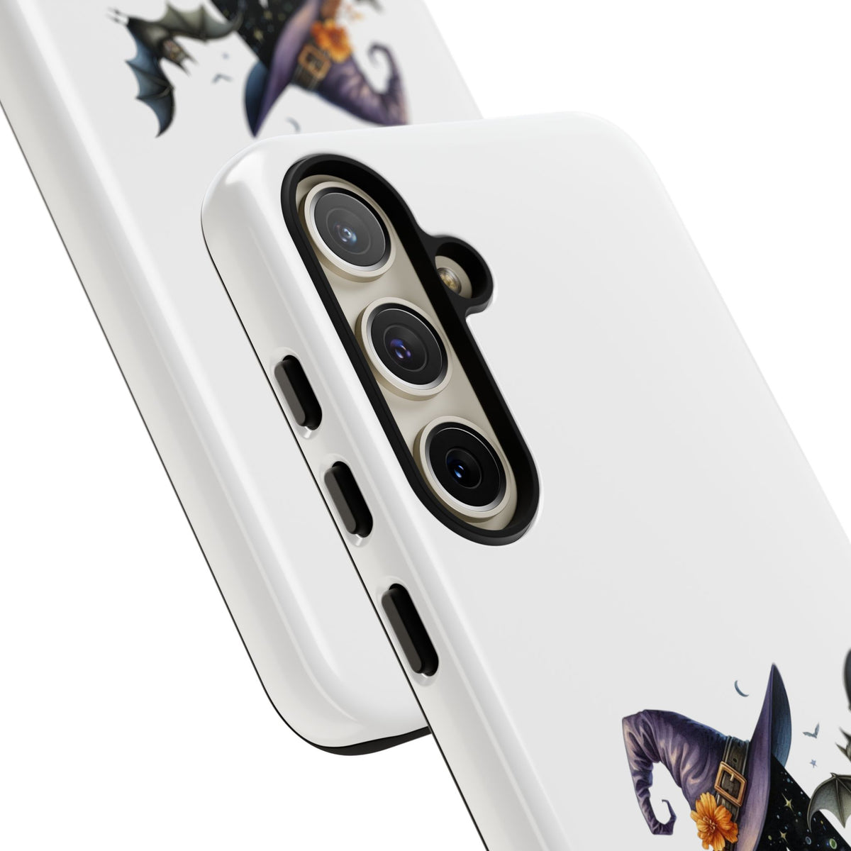 Halloween Witch Initial Phone Case - Letter A Pumpkin, Bat & Potion Cute Fall Phone Cover