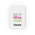 Rise By Lifting Others Hardcover Journal — Personalised Inspirational Notebook (Custom Name)