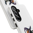 Halloween Witch Initial Phone Case - Letter A Pumpkin, Bat & Potion Cute Fall Phone Cover