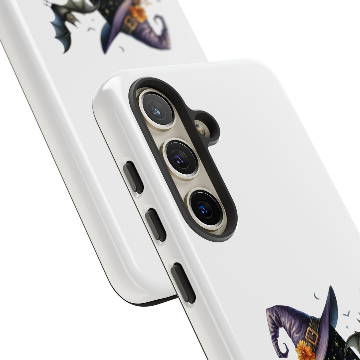 Halloween Witch Initial Phone Case - Letter A Pumpkin, Bat & Potion Cute Fall Phone Cover