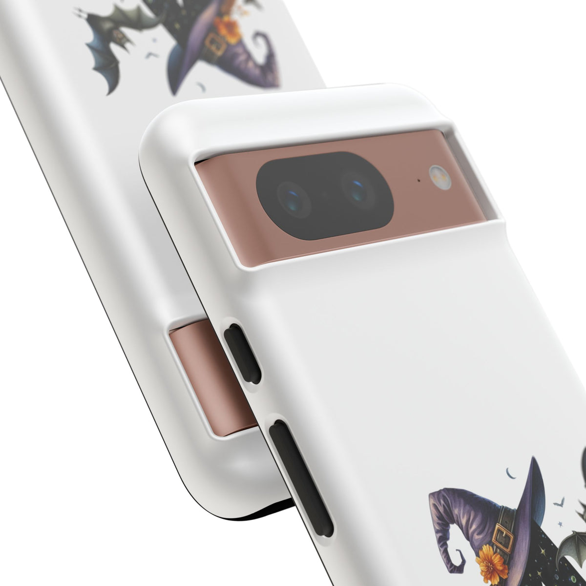Halloween Witch Initial Phone Case - Letter A Pumpkin, Bat & Potion Cute Fall Phone Cover