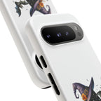 Halloween Witch Initial Phone Case - Letter A Pumpkin, Bat & Potion Cute Fall Phone Cover