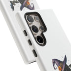 Halloween Witch Initial Phone Case - Letter A Pumpkin, Bat & Potion Cute Fall Phone Cover
