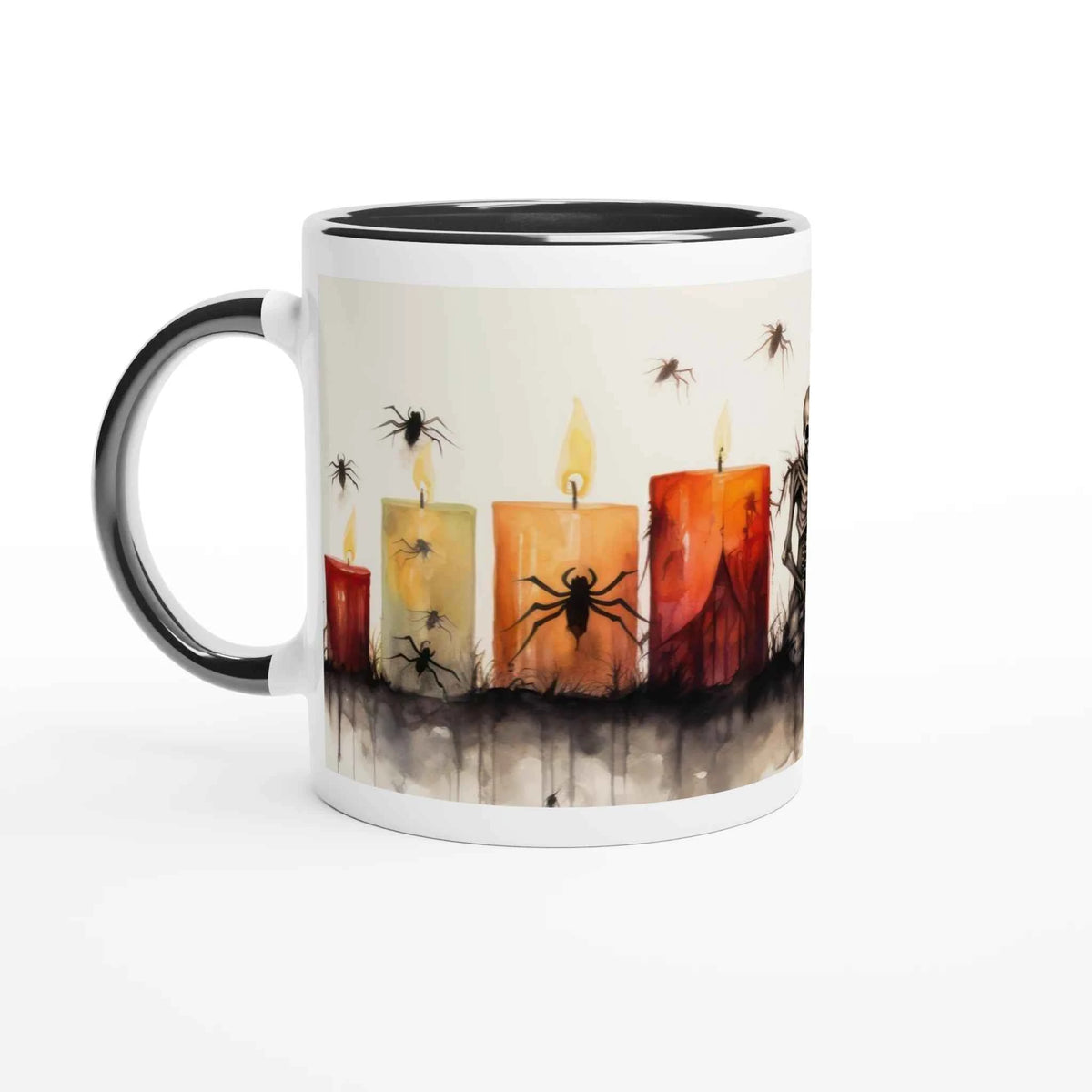 Halloween Ceramic Mug – Three Unique Watercolour Scenes – 11oz