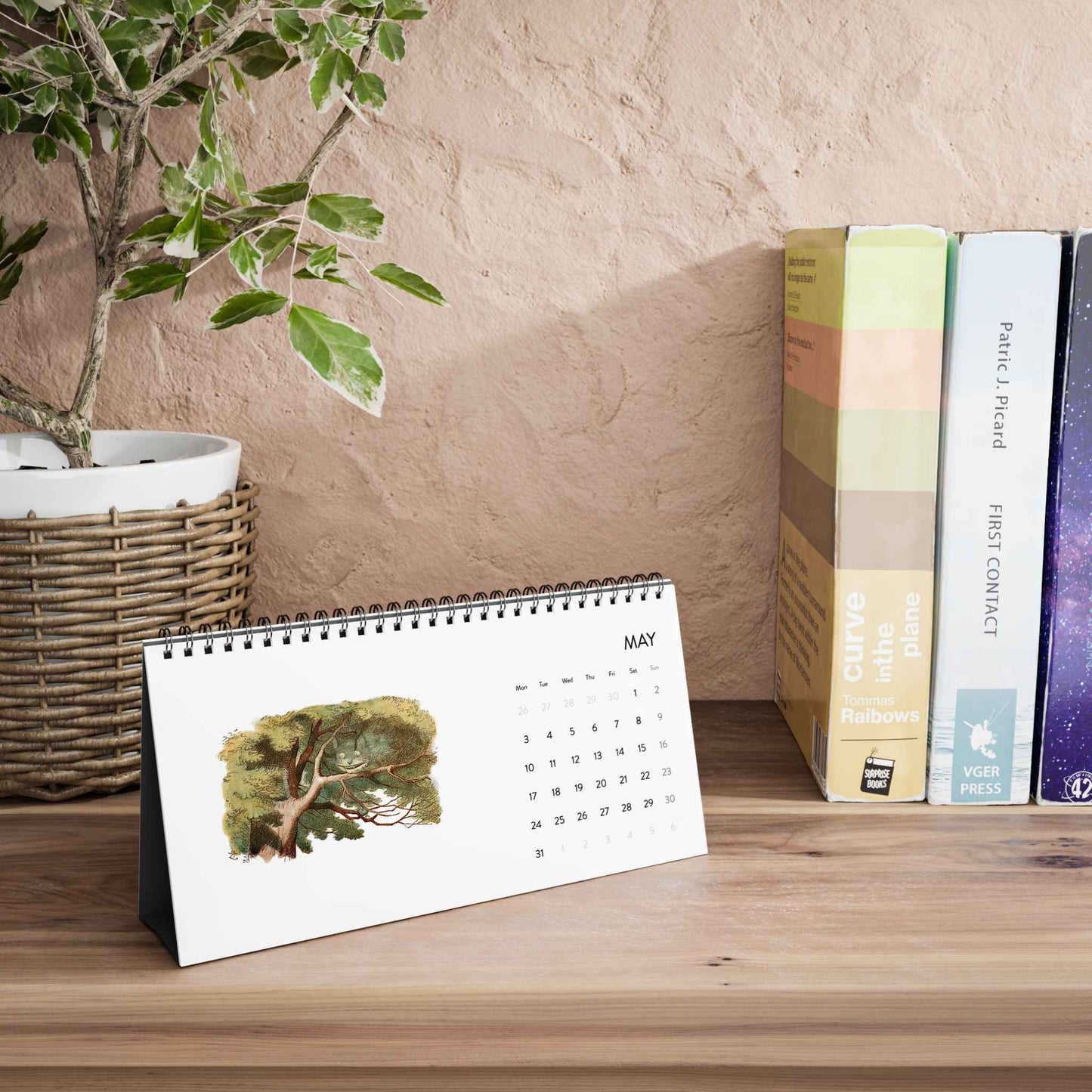 Alice in Wonderland 2027 Desk Calendar — Vintage Nursery Print Simplex