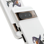 Halloween Witch Initial Phone Case - Letter A Pumpkin, Bat & Potion Cute Fall Phone Cover