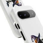 Halloween Witch Initial Phone Case - Letter A Pumpkin, Bat & Potion Cute Fall Phone Cover