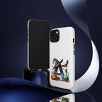 Halloween Witch Initial Phone Case - Letter A Pumpkin, Bat & Potion Cute Fall Phone Cover