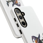Halloween Witch Initial Phone Case - Letter A Pumpkin, Bat & Potion Cute Fall Phone Cover