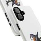 Halloween Witch Initial Phone Case - Letter A Pumpkin, Bat & Potion Cute Fall Phone Cover