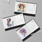 Flower Girl 2027 Desk Calendar — Simplex Spiral Desk Planner