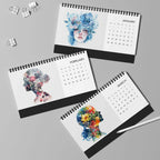 Flower Girl 2027 Desk Calendar — Simplex Spiral Desk Planner