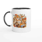 Cozy Autumn Woodland Ceramic Coffee Mug - 11oz Coloured Accent Mug