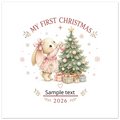 Personalised 'My First Christmas' Rabbit Glass Ornament – Keepsake Gift