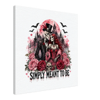Simply Meant to be Halloween Couple Canvas - Romantic Gothic Wall Art