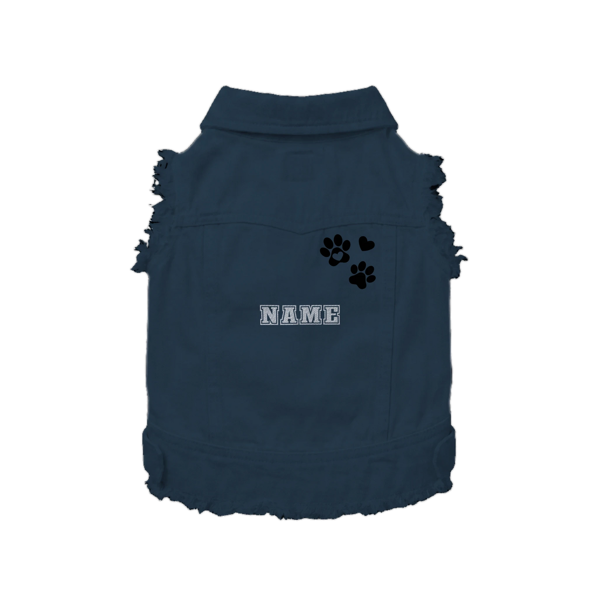 Personalised Dog Denim Jacket – Custom Indigo Denim Pet Apparel