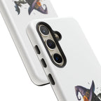 Halloween Witch Initial Phone Case - Letter A Pumpkin, Bat & Potion Cute Fall Phone Cover