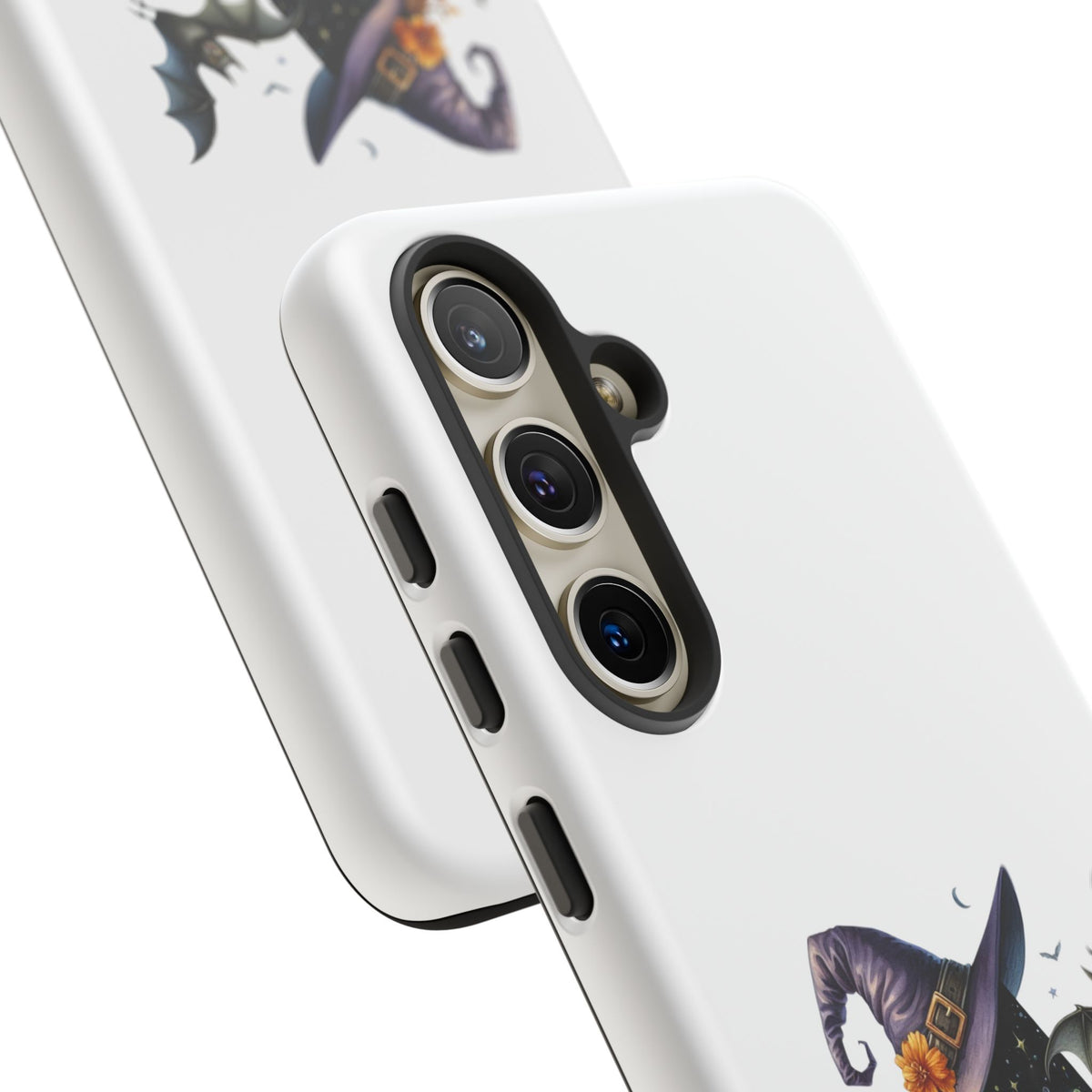 Halloween Witch Initial Phone Case - Letter A Pumpkin, Bat & Potion Cute Fall Phone Cover