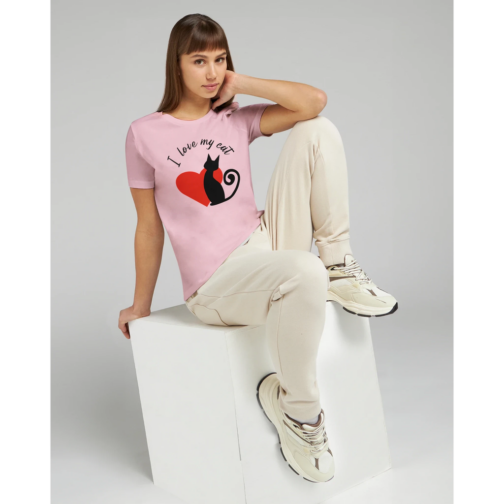 I Love My Cat Relaxed Fit Women's T-Shirt – Premium Cotton Tee