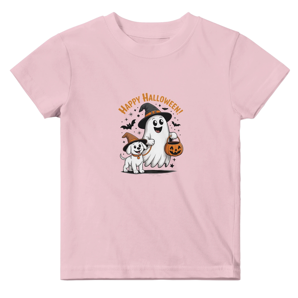 Happy Halloween Spooky Dog Baby Crewneck T-Shirt – Comfortable Cotton Toddler Top