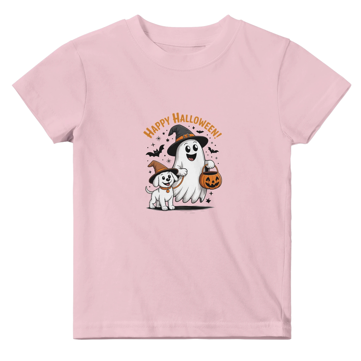 Happy Halloween Spooky Dog Baby Crewneck T-Shirt – Comfortable Cotton Toddler Top