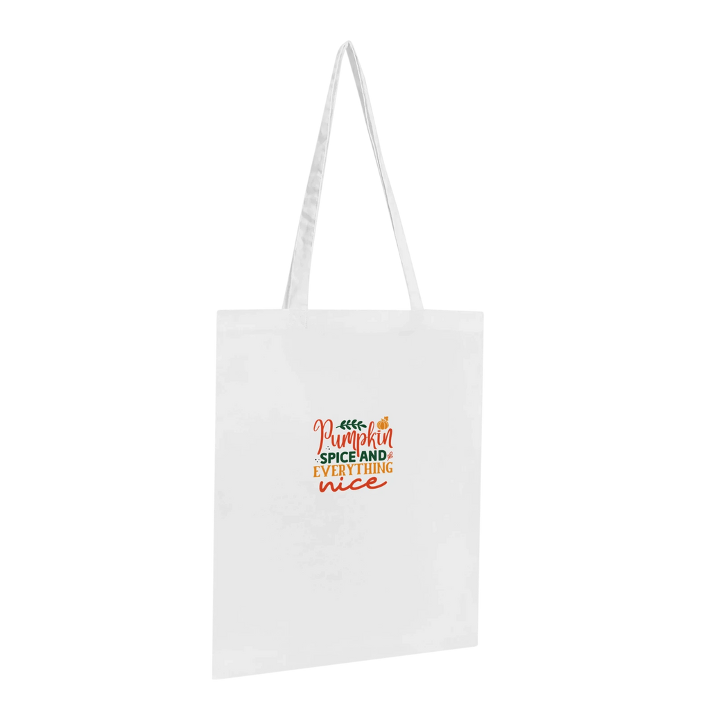 Pumpkin Spice and Everything Nice Cotton Tote Bag – Eco-Friendly Shopping Bag