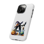 Halloween Witch Initial Phone Case - Letter A Pumpkin, Bat & Potion Cute Fall Phone Cover