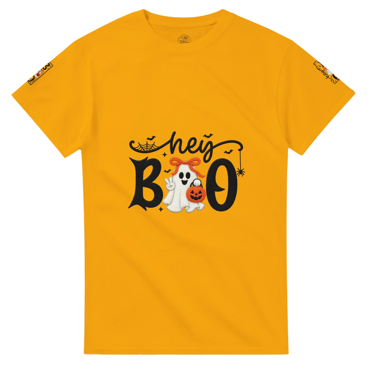 Hey Boo Halloween Graphic T-Shirt – Premium Heavyweight Cotton Tee