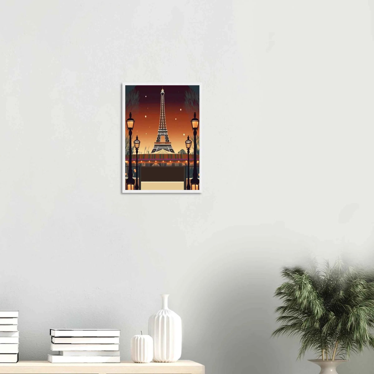 Vintage Paris Framed Poster – Classic Travel Wall Art for Home Decor