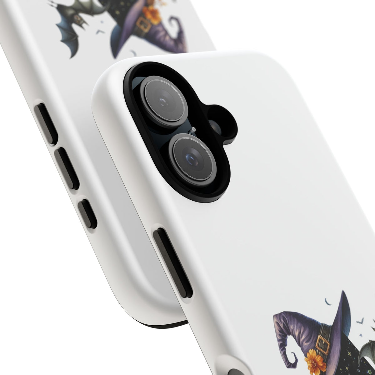 Halloween Witch Initial Phone Case - Letter A Pumpkin, Bat & Potion Cute Fall Phone Cover