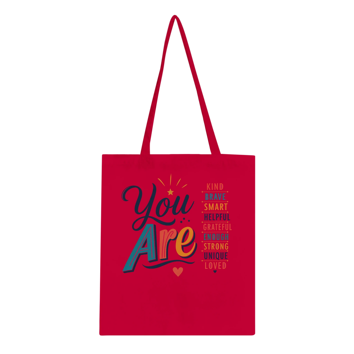 You Are... Affirmation Cotton Tote Bag – Eco-Friendly Canvas Shopper