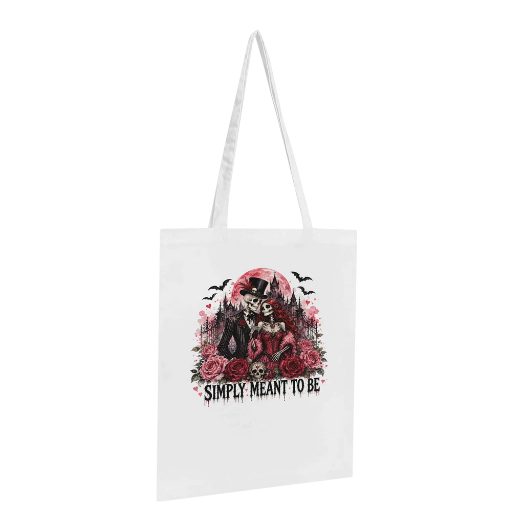 Simply Meant to Be Halloween Cotton Tote Bag – Eco-Friendly Reusable Shopper