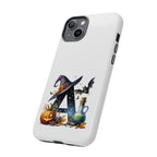 Halloween Witch Initial Phone Case - Letter A Pumpkin, Bat & Potion Cute Fall Phone Cover