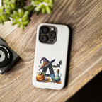 Halloween Witch Initial Phone Case - Letter A Pumpkin, Bat & Potion Cute Fall Phone Cover