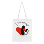 I Love My Cat Cotton Tote Bag – Durable Eco-Friendly Shopper