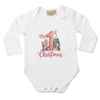 My 1st Christmas Long Sleeve Baby Bodysuit – Premium Cotton Festive Onesie