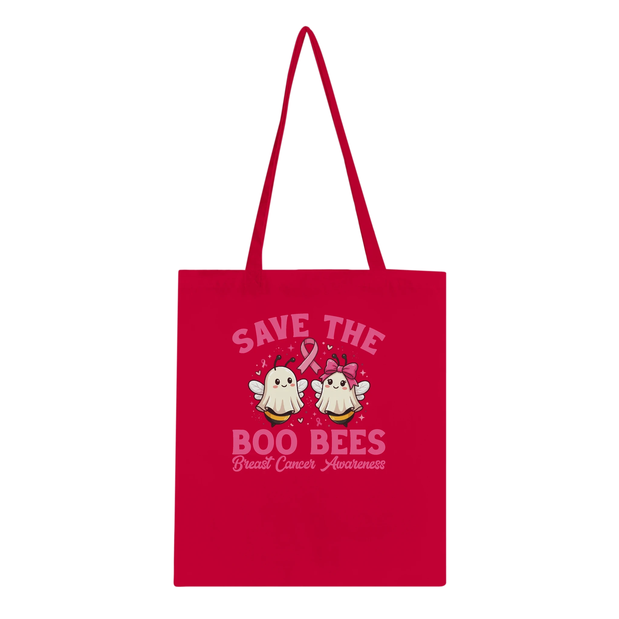 Save the Boo Bees Breast Cancer Awareness Halloween Tote Bag