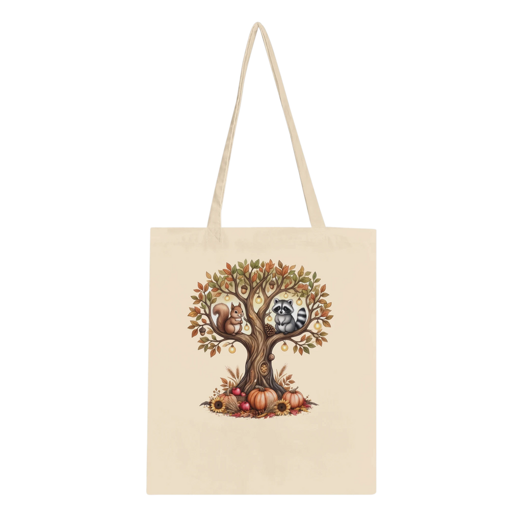Woodland Animals Autumn Cotton Tote Bag - 11 Unique Designs