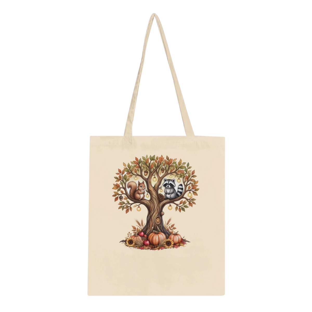 Woodland Animals Autumn Cotton Tote Bag - 11 Unique Designs
