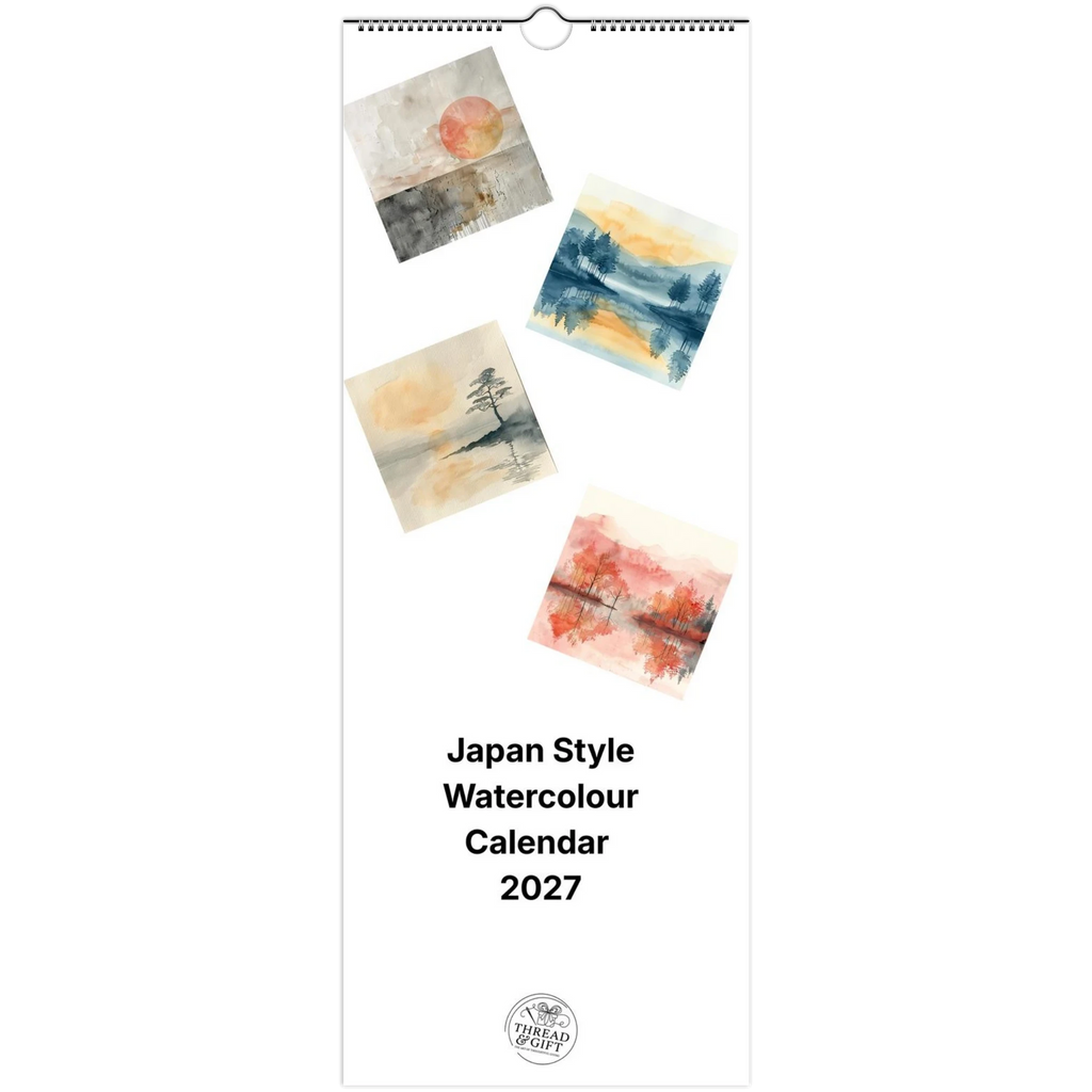 2027 Japan Style Watercolour Wall Calendar – Personalised Artistic Design