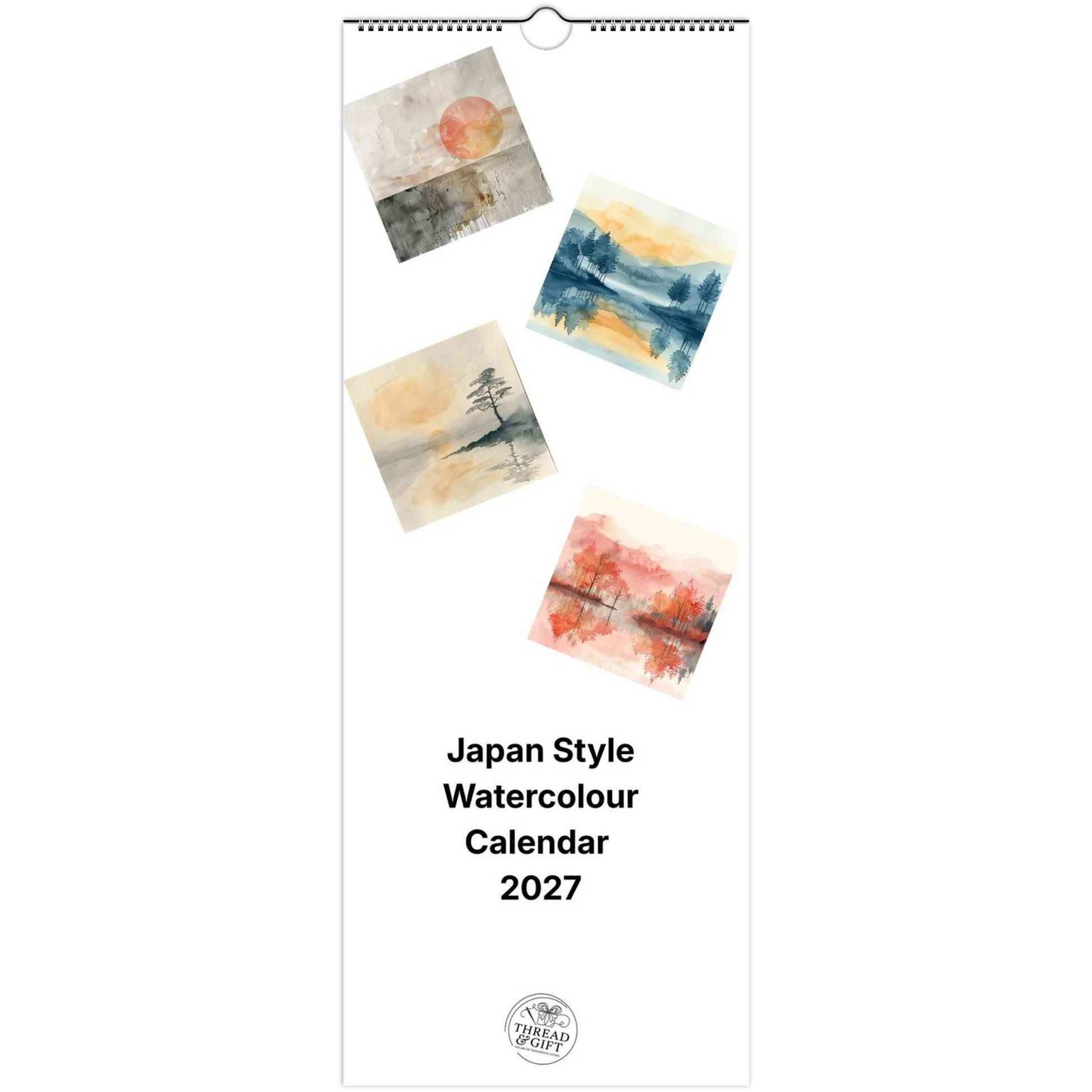 2027 Japan Style Watercolour Wall Calendar – Personalised Artistic Design