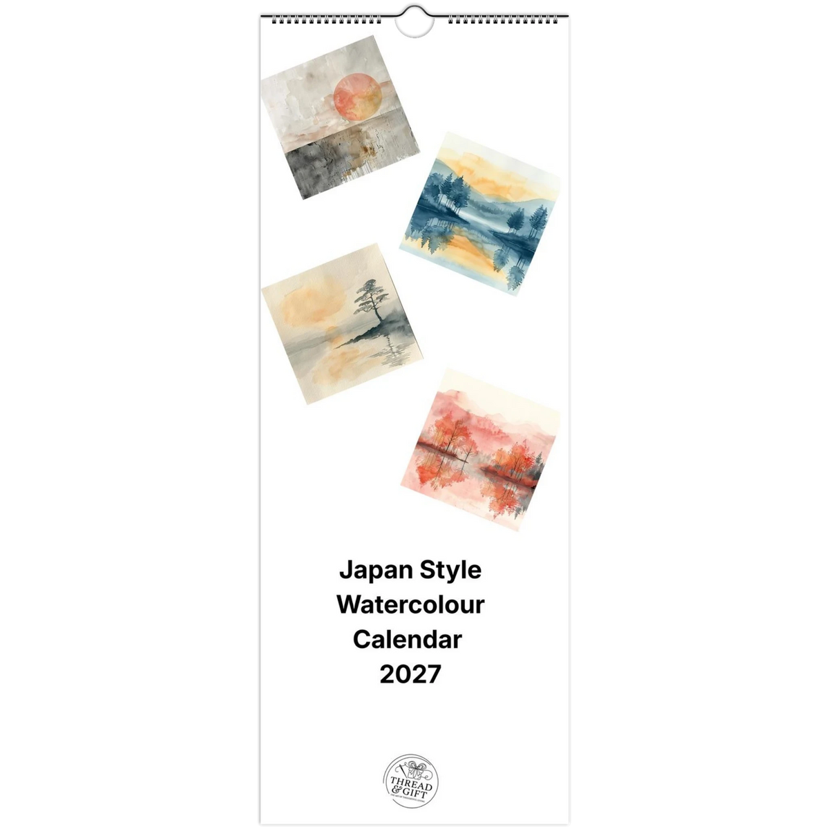 2027 Japan Style Watercolour Wall Calendar – Personalised Artistic Design